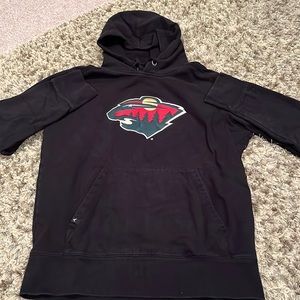 Men’s Minnesota Wild Black Hooded Sweatshirt